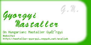 gyorgyi mastaller business card